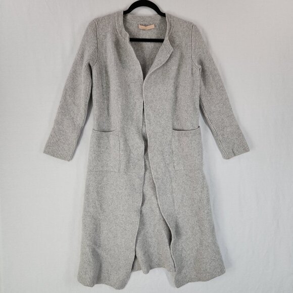 Brock Collection Longline Cardigan Wool Cashmere Size XS Made In Italy Ribbed - Picture 1 of 13